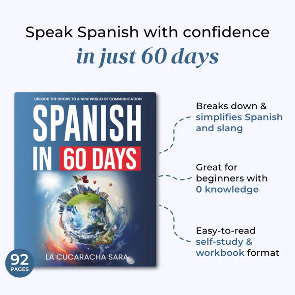 Spanish Workbook : Learn Spanish in 60 Days