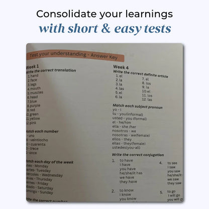 Spanish Workbook : Learn Spanish in 60 Days