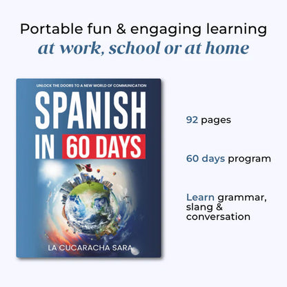 Spanish Workbook : Learn Spanish in 60 Days