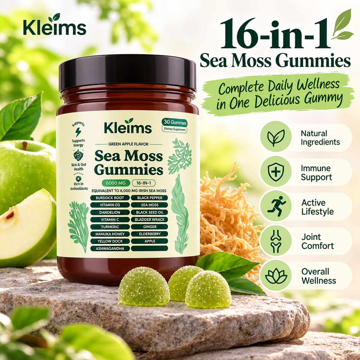 Kleims™ 16-in-1 Sea Moss Gummies