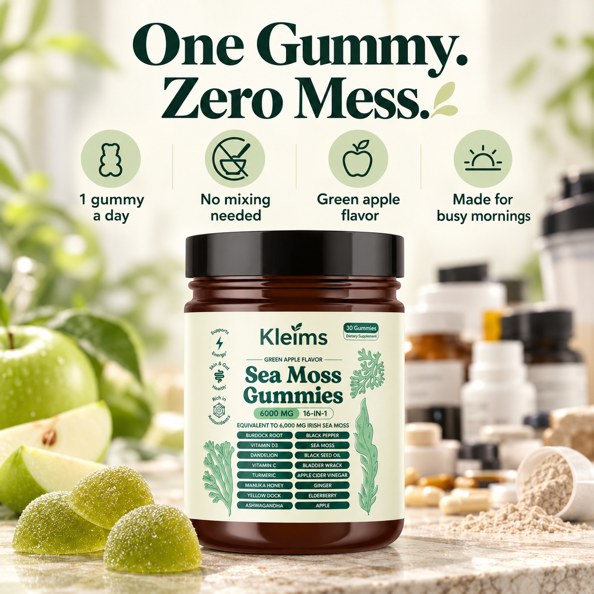 Kleims™ 16-in-1 Sea Moss Gummies