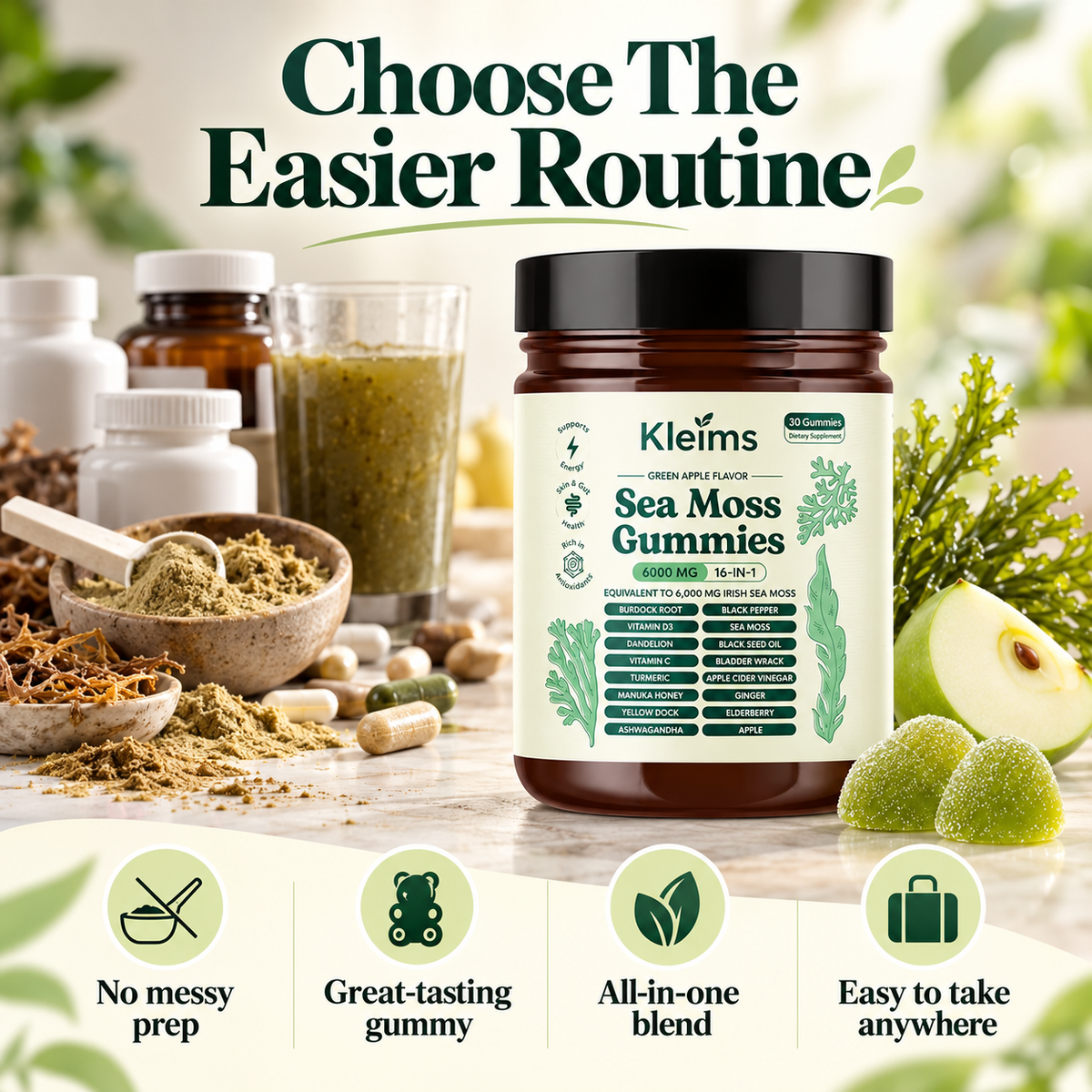 Kleims™ 16-in-1 Sea Moss Gummies