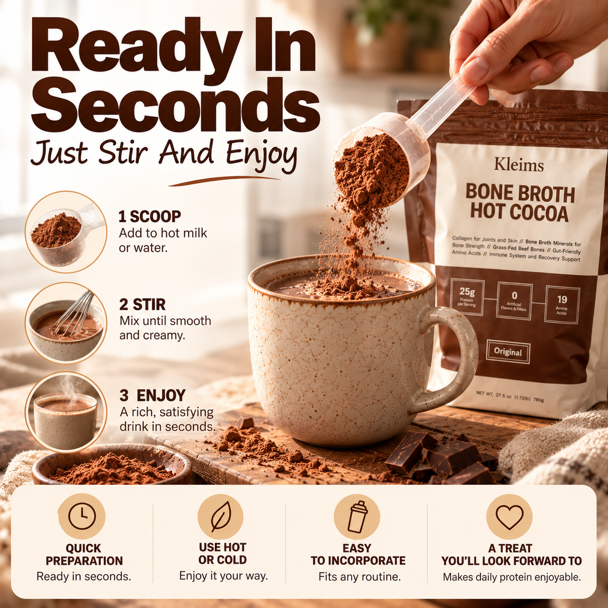 Kleims™ Bone Broth Hot Cocoa
